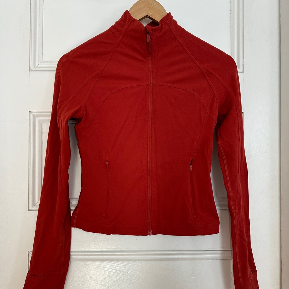 Lululemon Define Cropped Jacket Nulu Cayenne Size 6